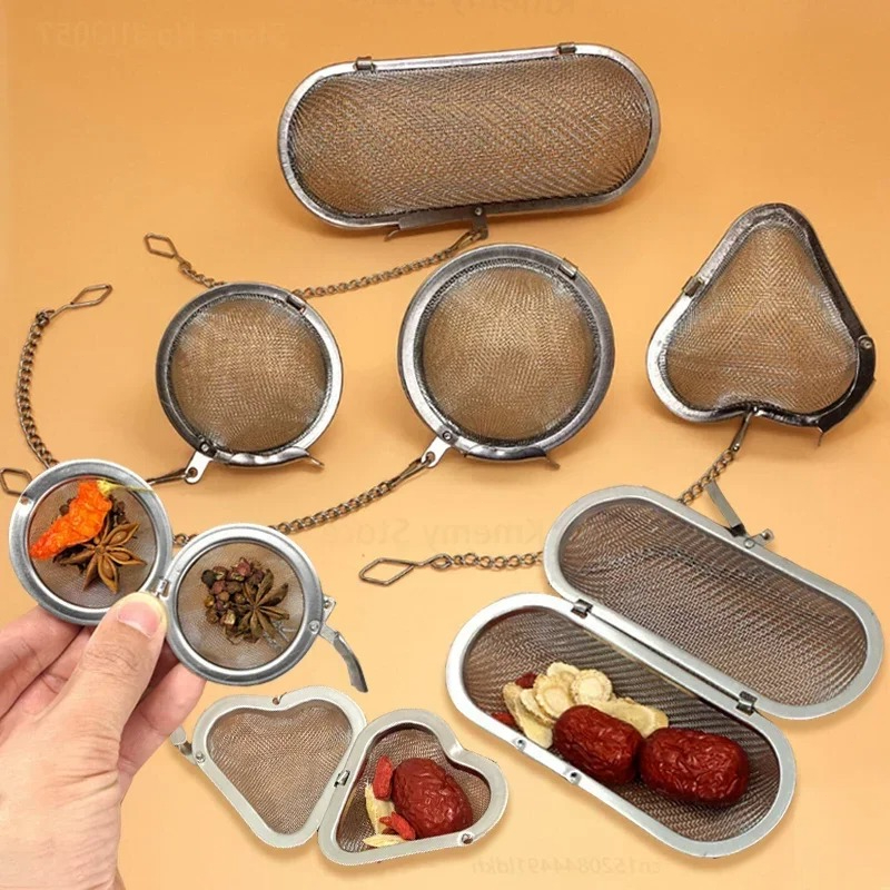 Coffee Equipment Filter - Paslanmaz Çelik Oval Kalp Şeklinde Baharat