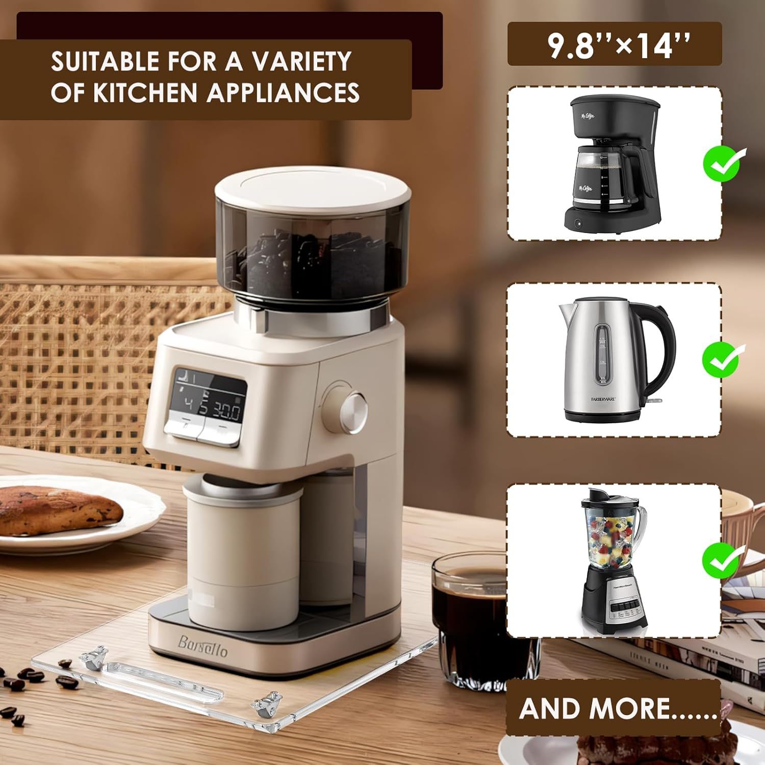 Kauçuk Tekerlekli Akrilik Serv - Coffee Equipment Tray incelemesi ve fiyatı