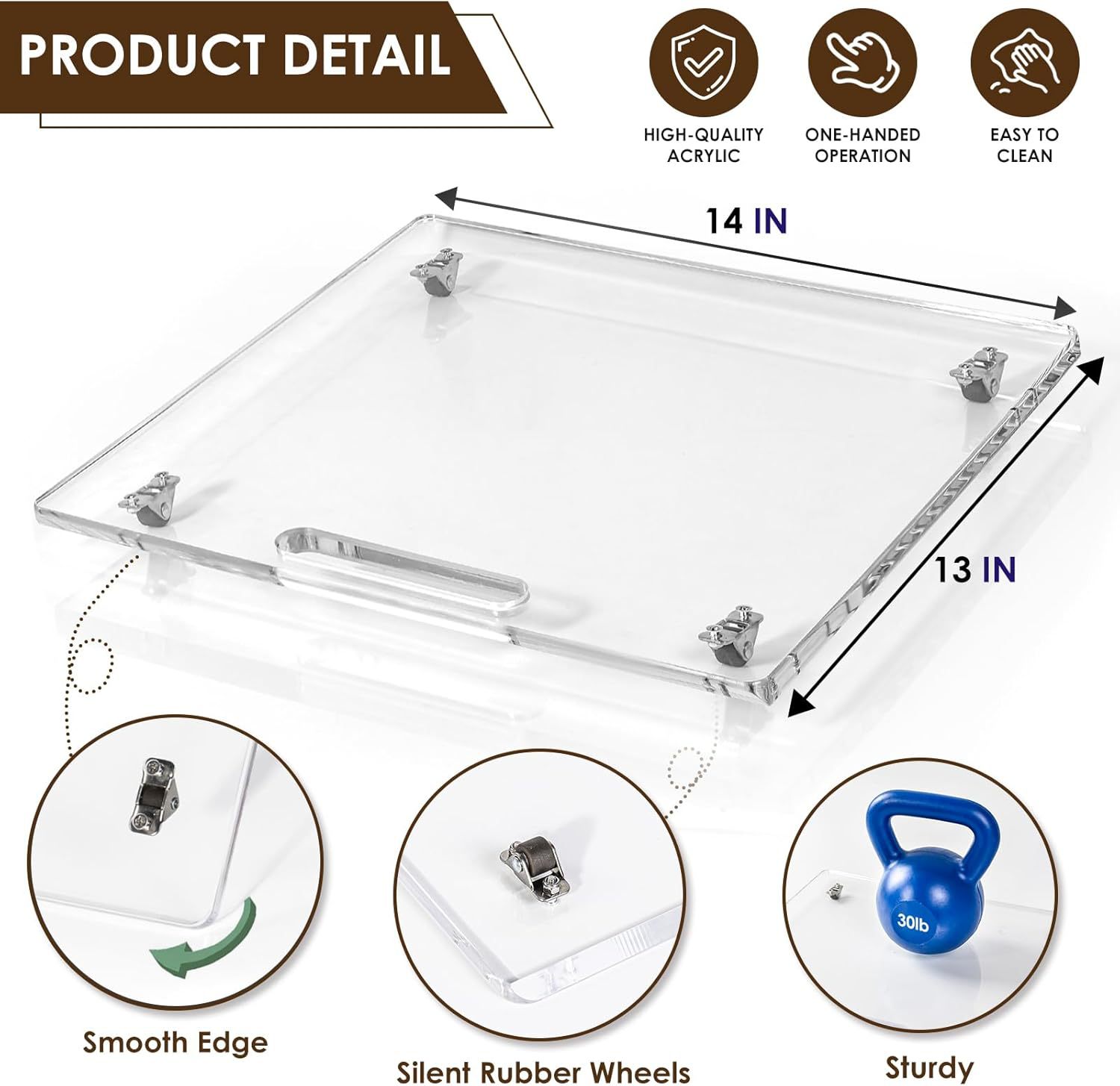 Kauçuk Tekerlekli Akrilik Serv - Coffee Equipment Tray incelemesi ve fiyatı